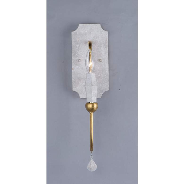 Image 4 Claymore 1-Light 4.75" Wide Claystone/Gold Leaf Wall Sconce more views