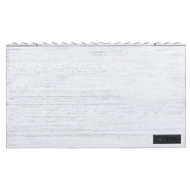 Image 5 Claypool 42"W White Gold Writing Desk w/ USB Port and Outlet more views