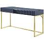 Claypool 56 3/4" Wide Blue Gold Lift Top Writing Desk in scene