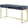 Claypool 56 3/4" Wide Blue Gold Lift Top Writing Desk