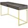 Claypool 56 3/4" Wide Walnut Gold Lift Top Writing Desk