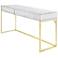 Claypool 56 3/4"W Antique White Gold Lift Top Writing Desk