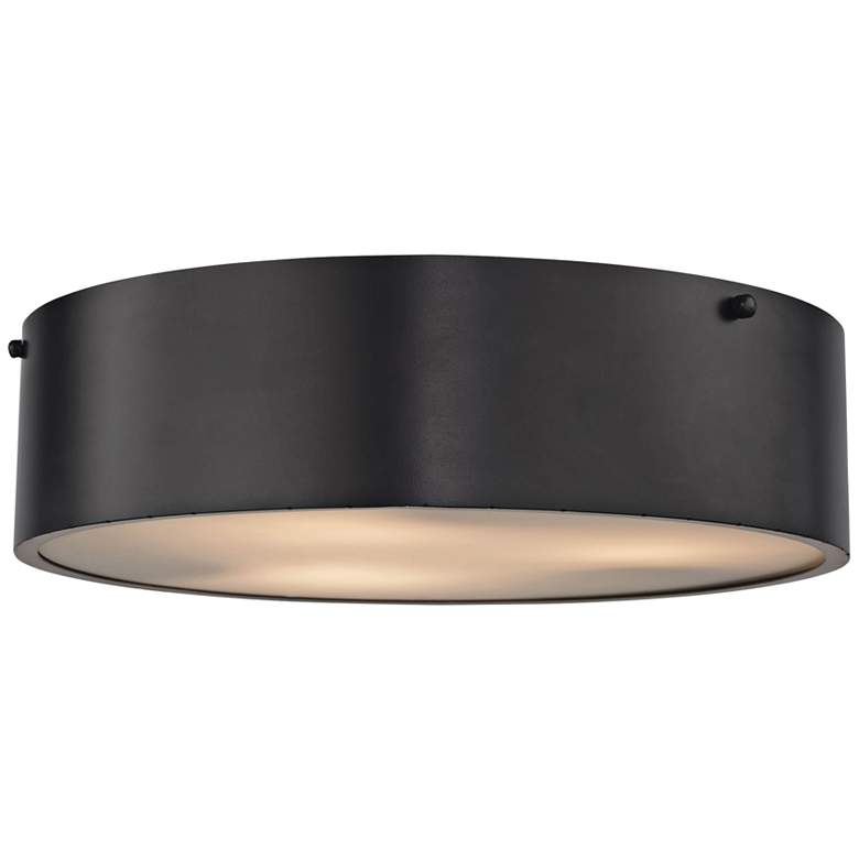 Image 1 Clayton 16 inch Wide Oil Rubbed Bronze 3-Light Ceiling Light