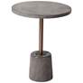 Clayton 17 3/4" Wide Industrial Concrete and Metal Round Accent Table