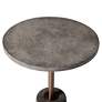 Clayton 17 3/4" Wide Industrial Concrete and Metal Round Accent Table