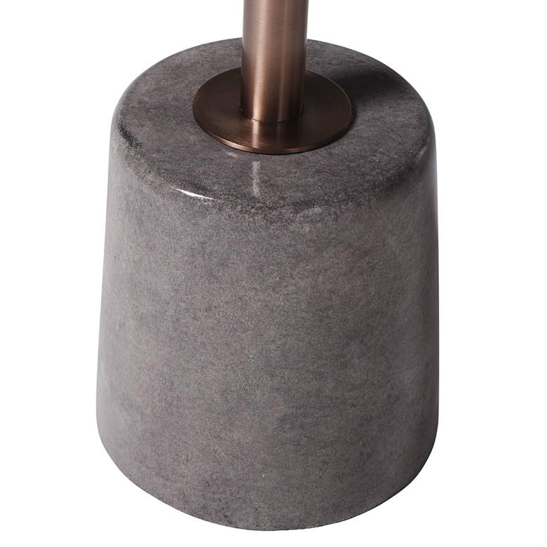 Image 3 Clayton 17 3/4 inch Wide Industrial Concrete and Metal Round Accent Table more views