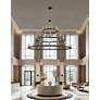 7_Clayton 60" Wide Brass Black 45-Light 3-Tier Chandelier more views