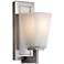 Clayton Brushed Steel 10 1/2" High Wall Sconce