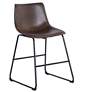 Clayton Whiskey Brown and Black Vintage Faux Leather Counter Stool