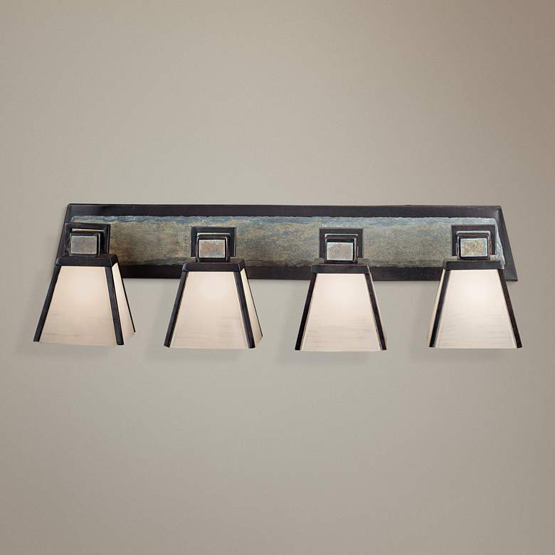 Image 1 Clean Slate 33" Wide 4-Light Bath Wall Sconce