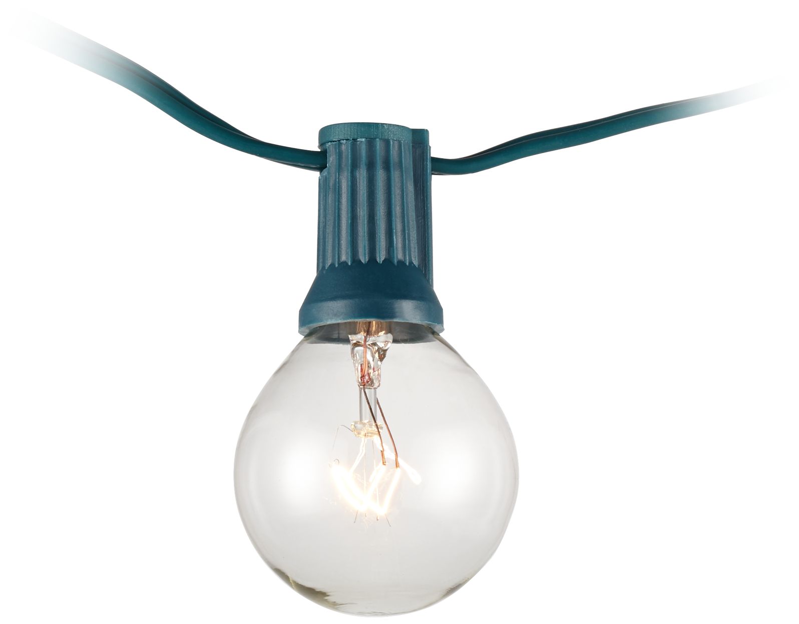 Clear 24-Bulb Green Wire 25' Holiday Party String Light