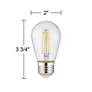 Clear 4 Watt ST14 Dimmable LED Outdoor Party Light Bulb by Tesler