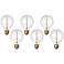 Clear 60 Watt Standard Edison Style G25 Globe Bulbs 6-Pack