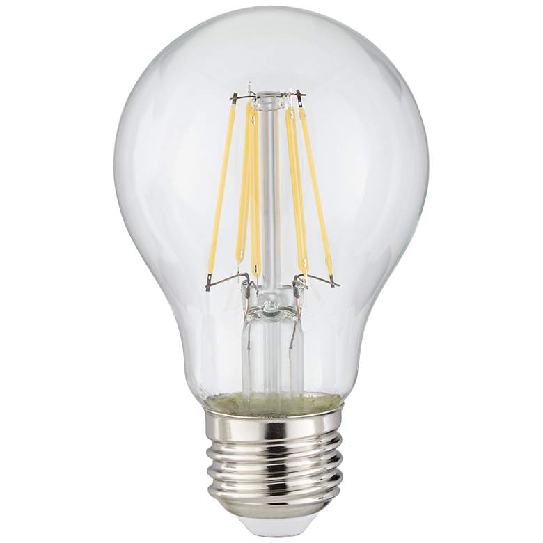 Image 1 Clear 8 Watt Dimmable A19 LED Filament Light Bulb