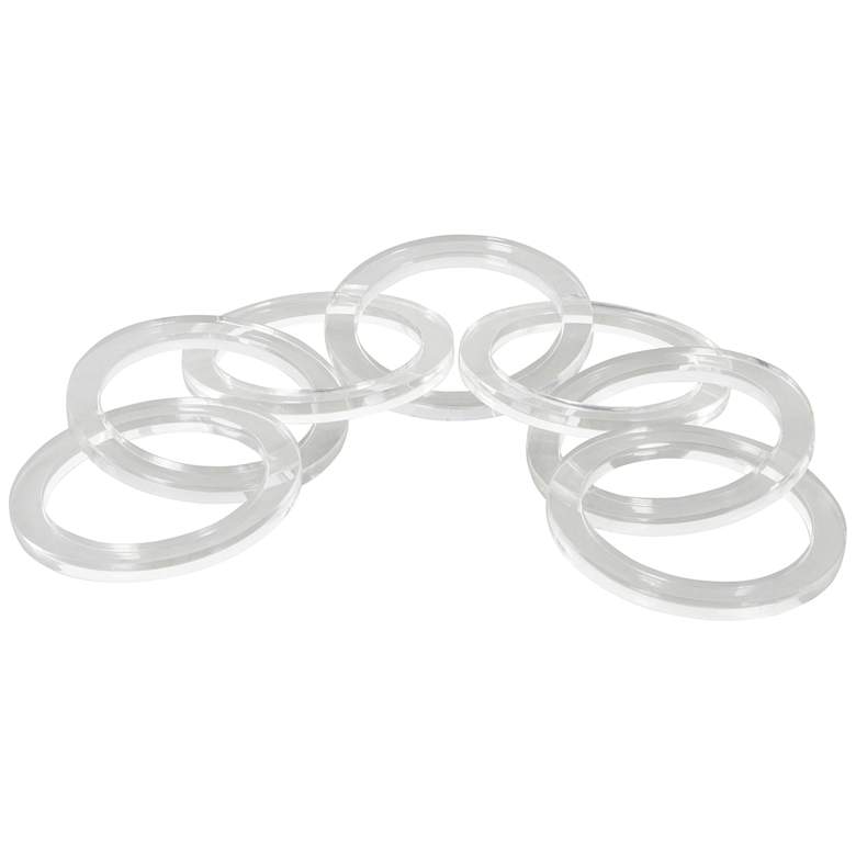 Image 1 Clear Acrylic Plastic Contemporary Sculpture, 21" x 0" x 5"