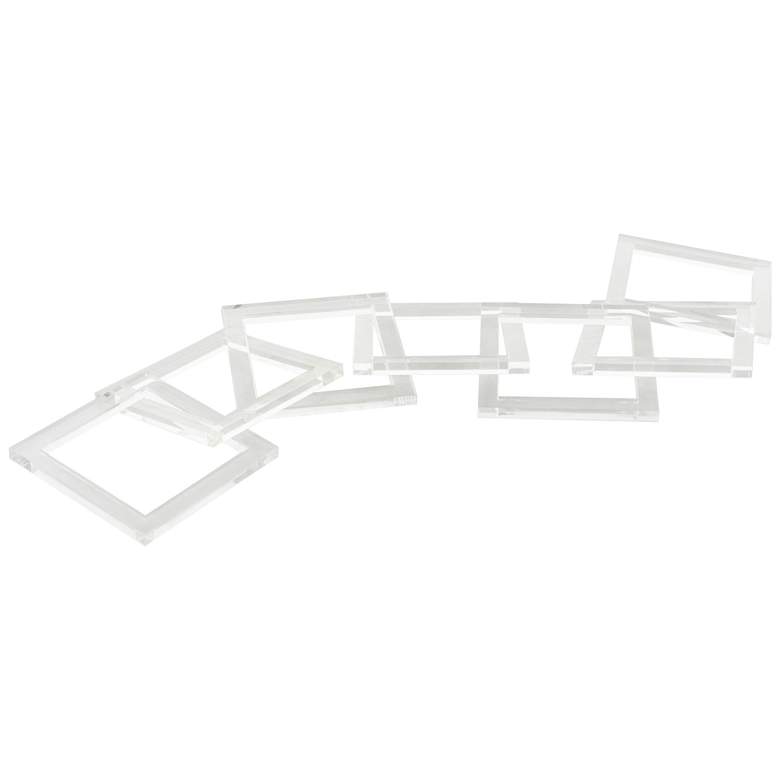 Image 1 Clear Acrylic Plastic Contemporary Sculpture, 28" x 0" x 5"