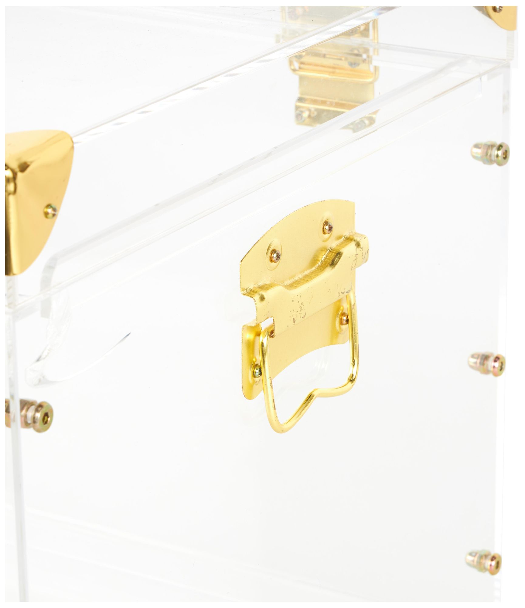 Image 3 Clear Acrylic Plastic Contemporary Trunk, S/3 26", 22", 18"H more views