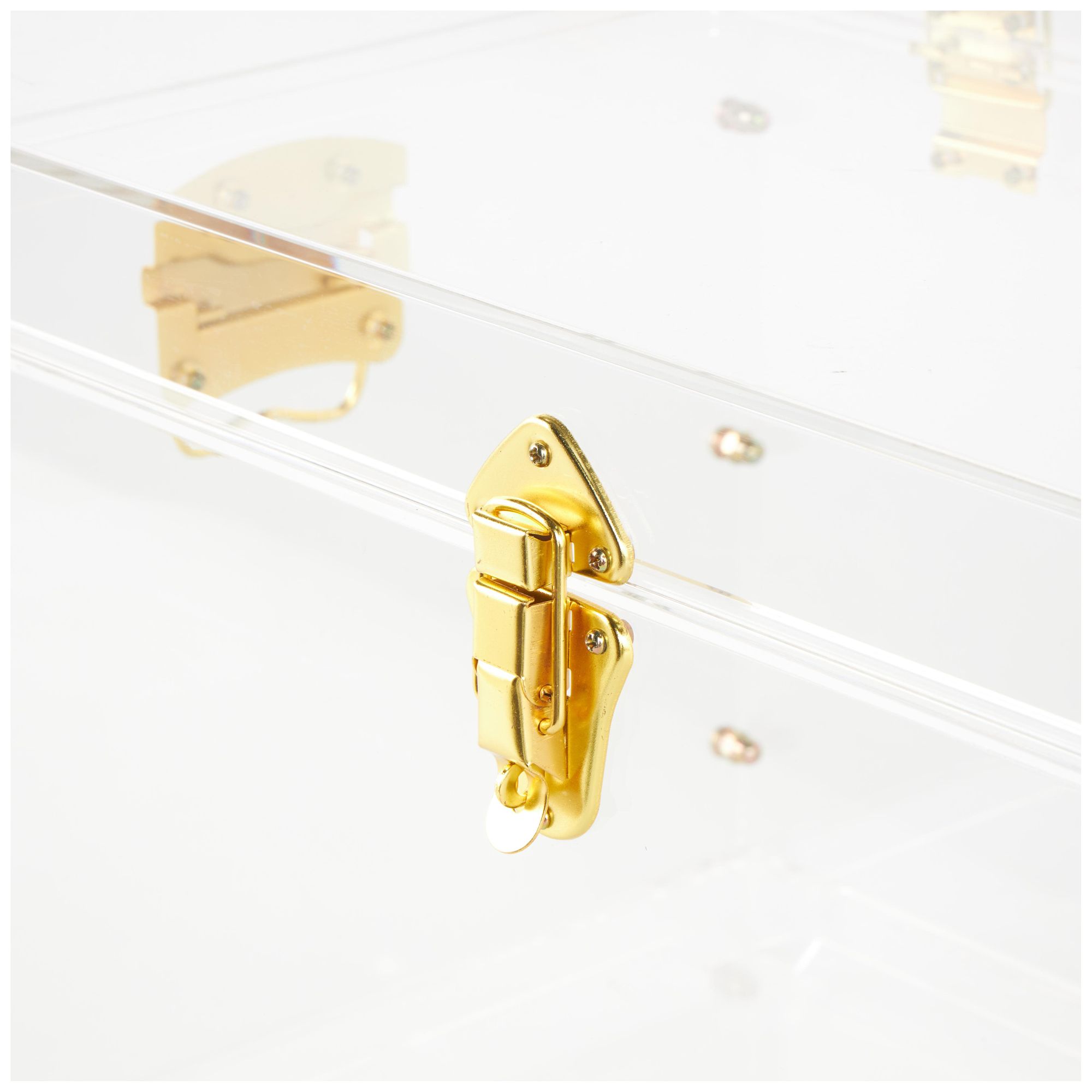 Image 4 Clear Acrylic Plastic Contemporary Trunk, S/3 26", 22", 18"H more views