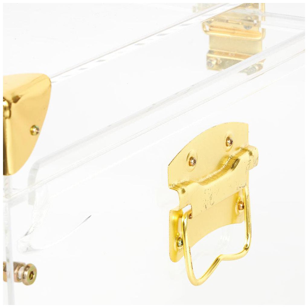 Clear Acrylic Plastic Contemporary Trunk, S/3 26", 22", 18"H