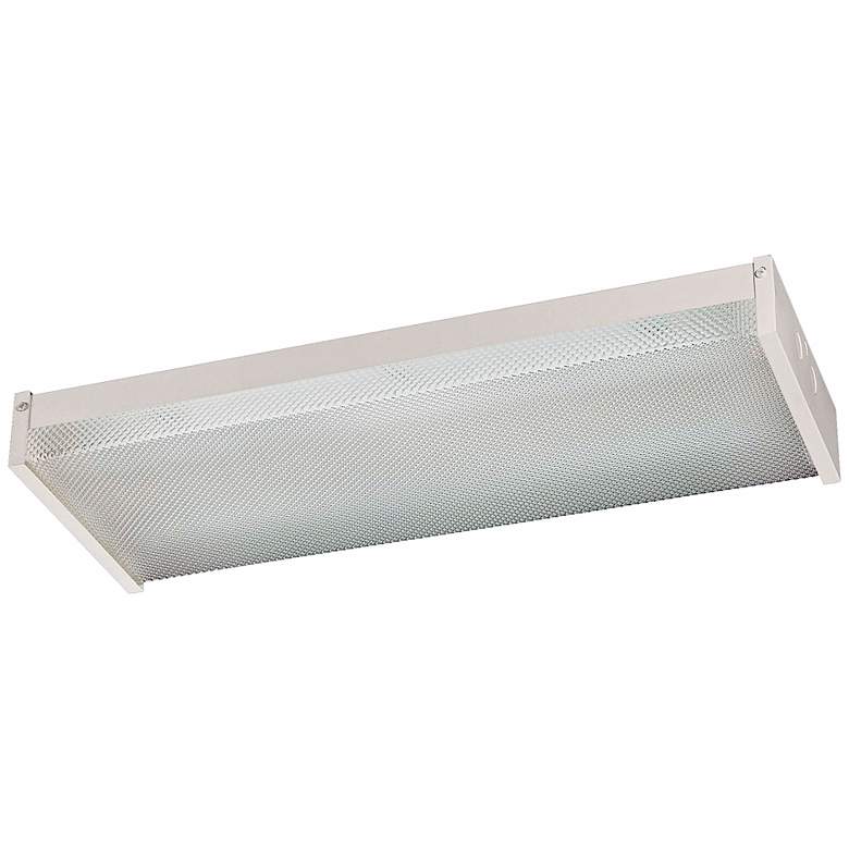 Image 1 Clear Acrylic Utility Light 24 inch Wide Ceiling Fixture