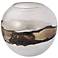 Clear and Molten Topaz 7 3/4" High Modern Glass Decorative Vase