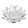Clear Crystal 9 1/2" Wide Lotus Candle Holder