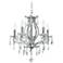 Clear Crystal and Chrome Five Light Chandelier