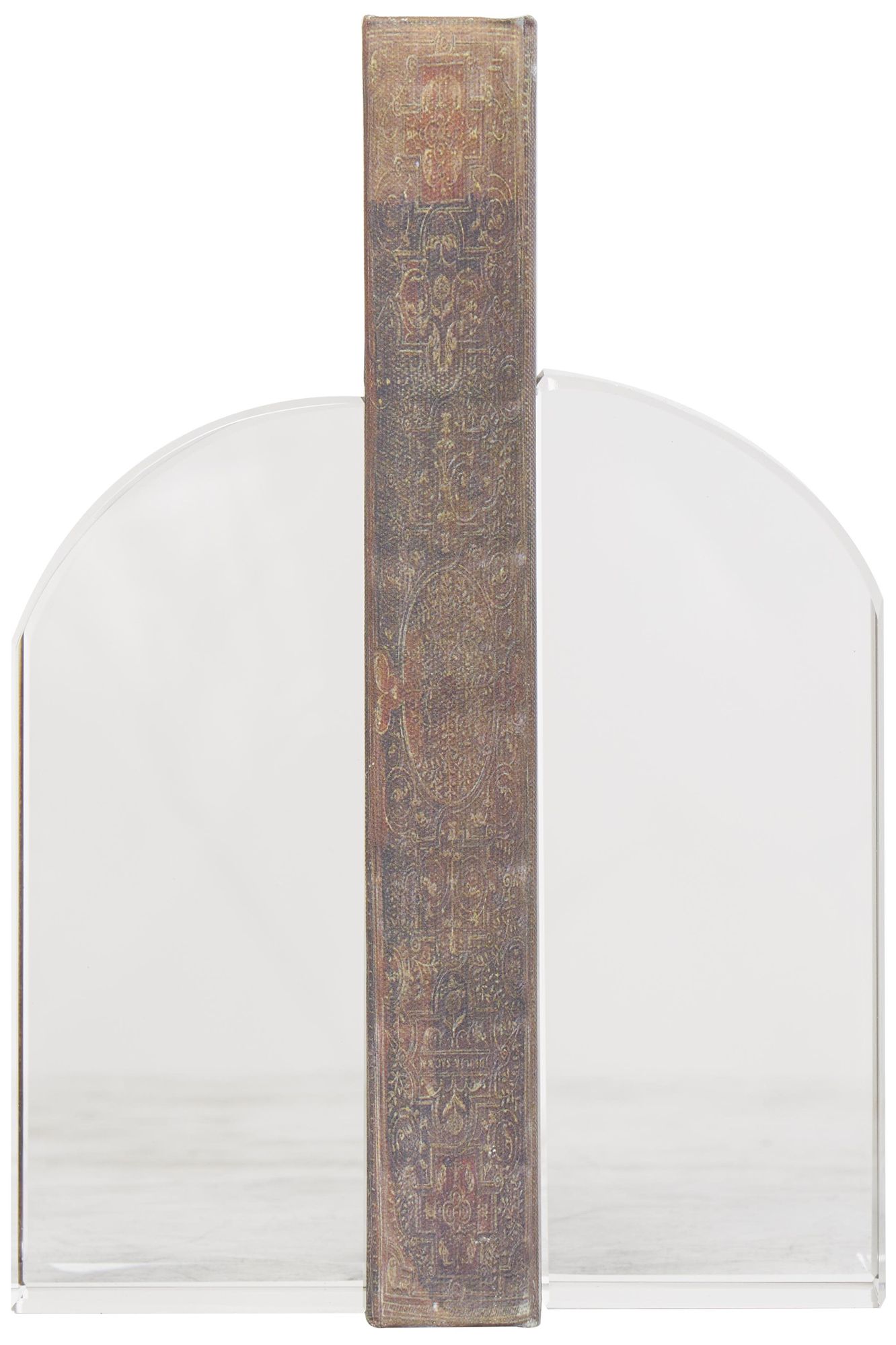 Image 6 Clear Crystal Contemporary Bookends, S/2 2"W, 6"H more views