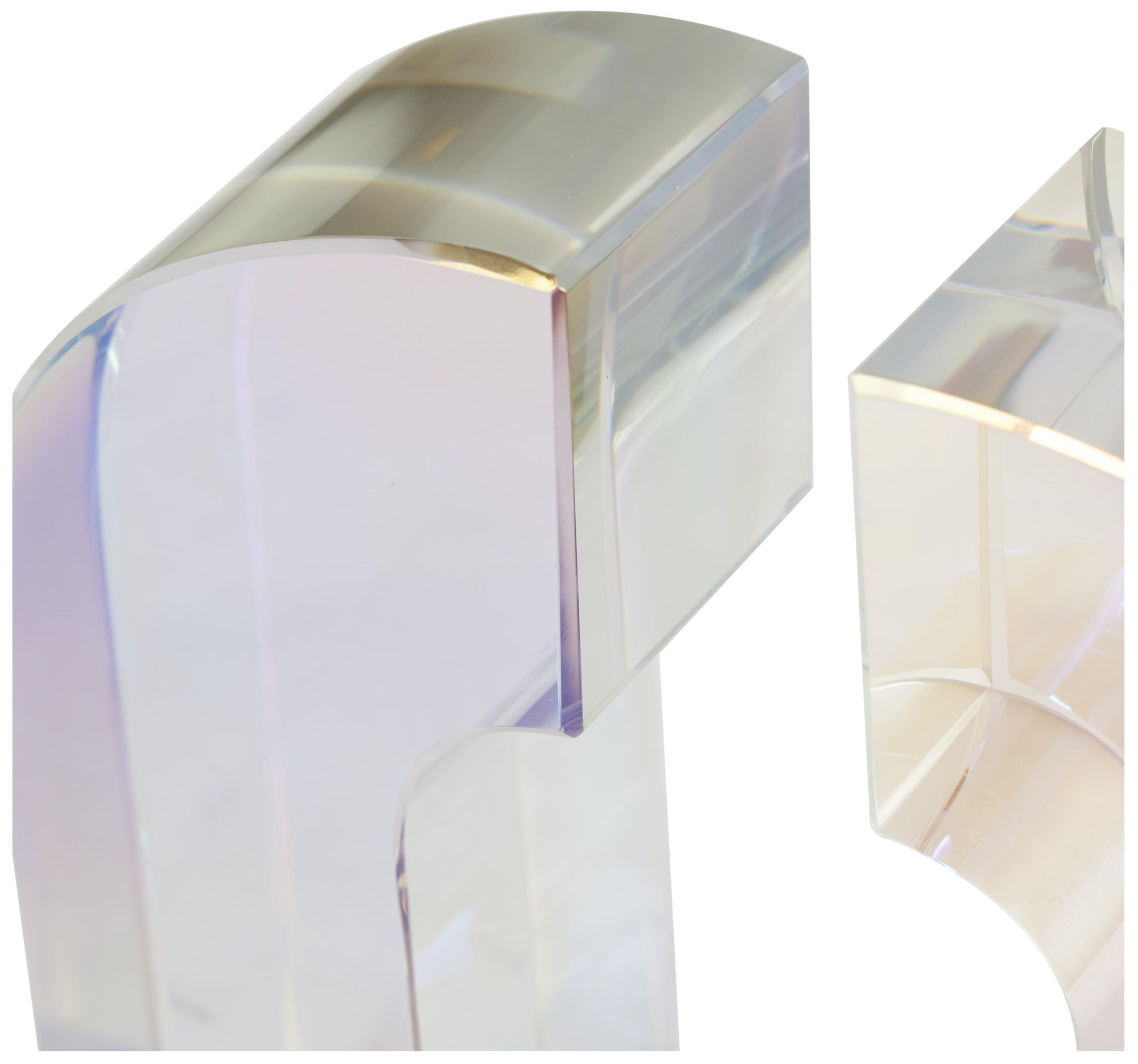 Image 4 Clear Crystal Contemporary Bookends, S/2 3"W, 6"H more views
