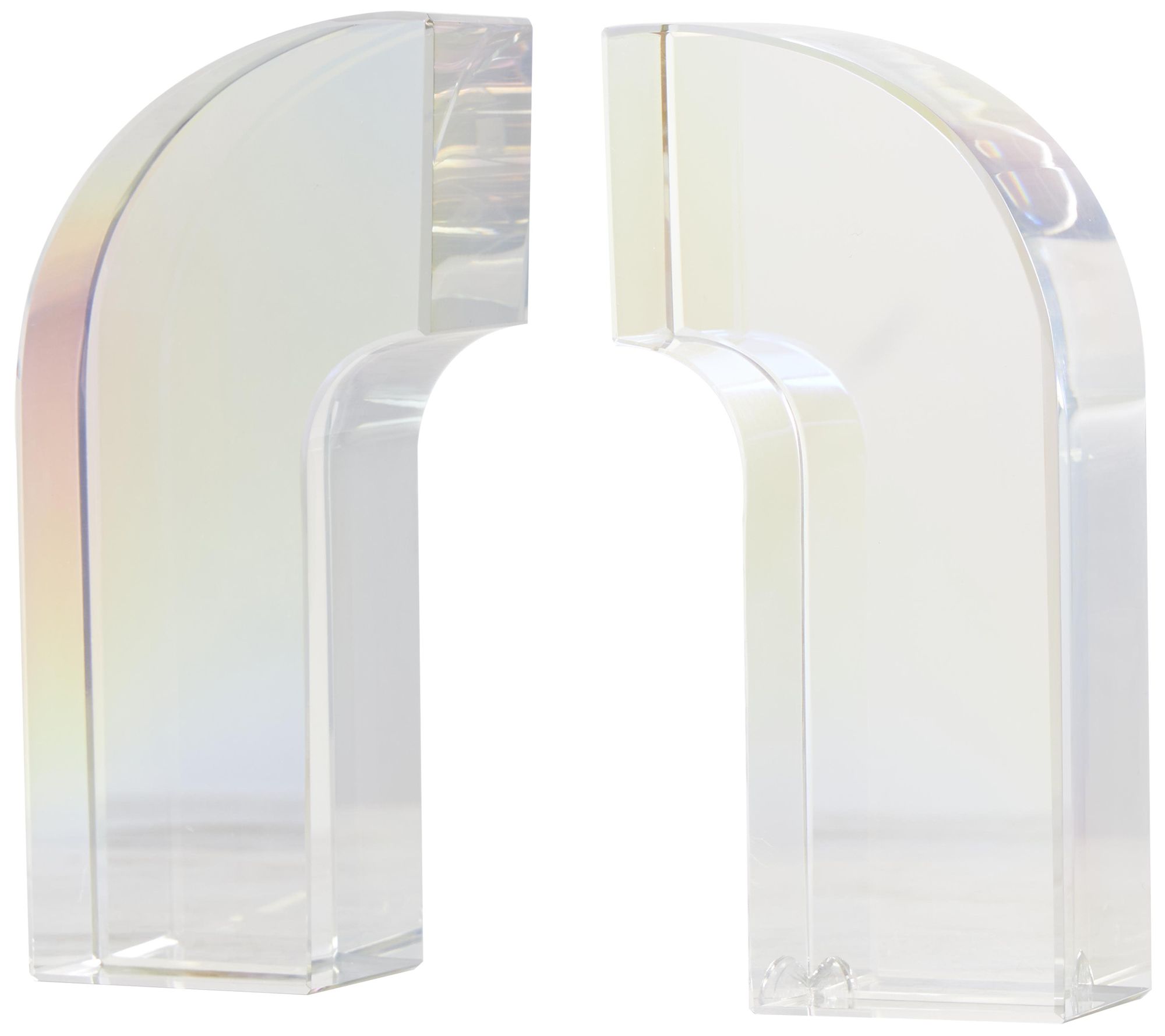 Image 6 Clear Crystal Contemporary Bookends, S/2 3"W, 6"H more views