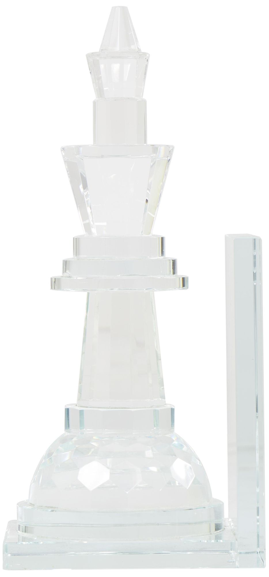 Image 6 Clear Crystal Contemporary Bookends, S/2 4"W, 10"H more views