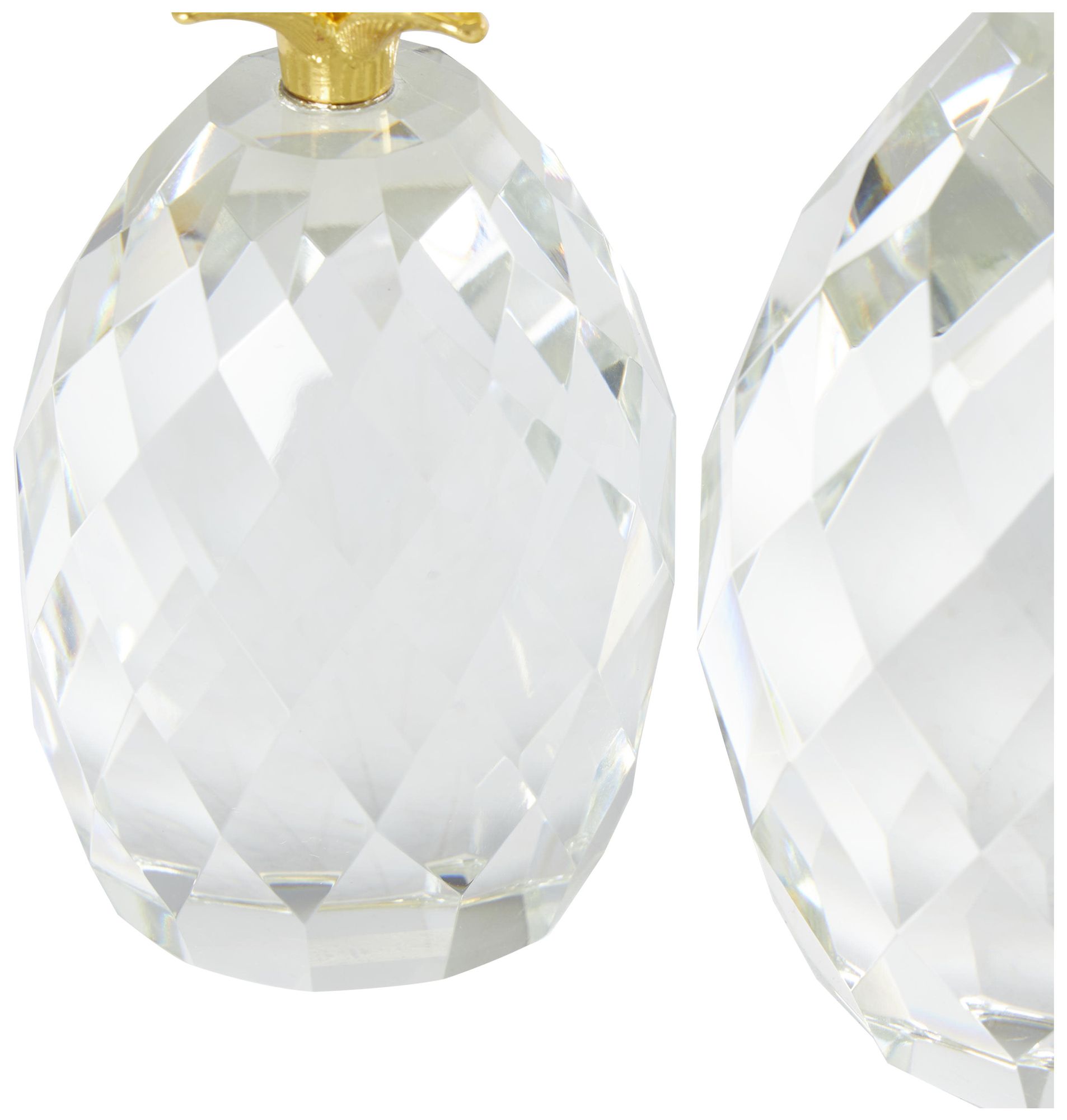 Image 3 Clear Crystal Contemporary Sculpture, S/3 7", 7", 5"H more views