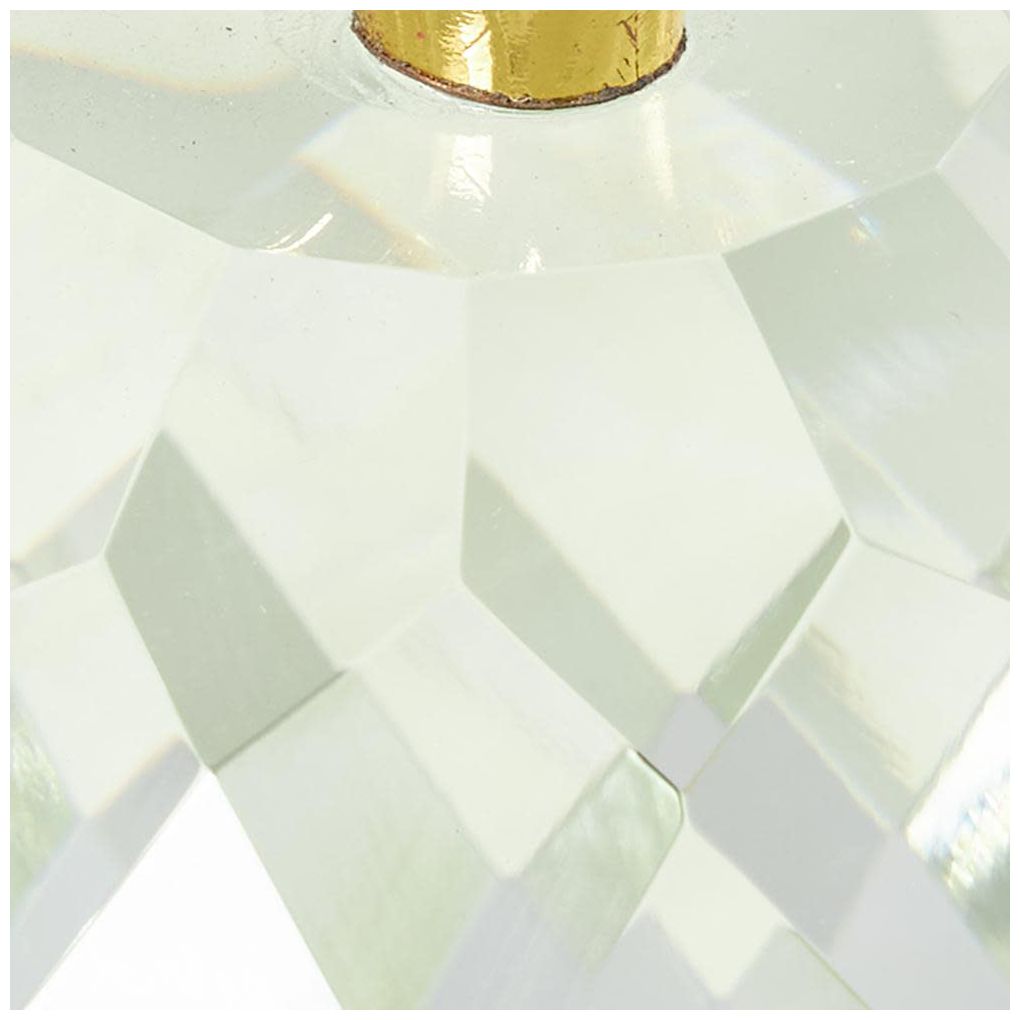 Clear Crystal Contemporary Sculpture, S/3 7", 7", 5"H