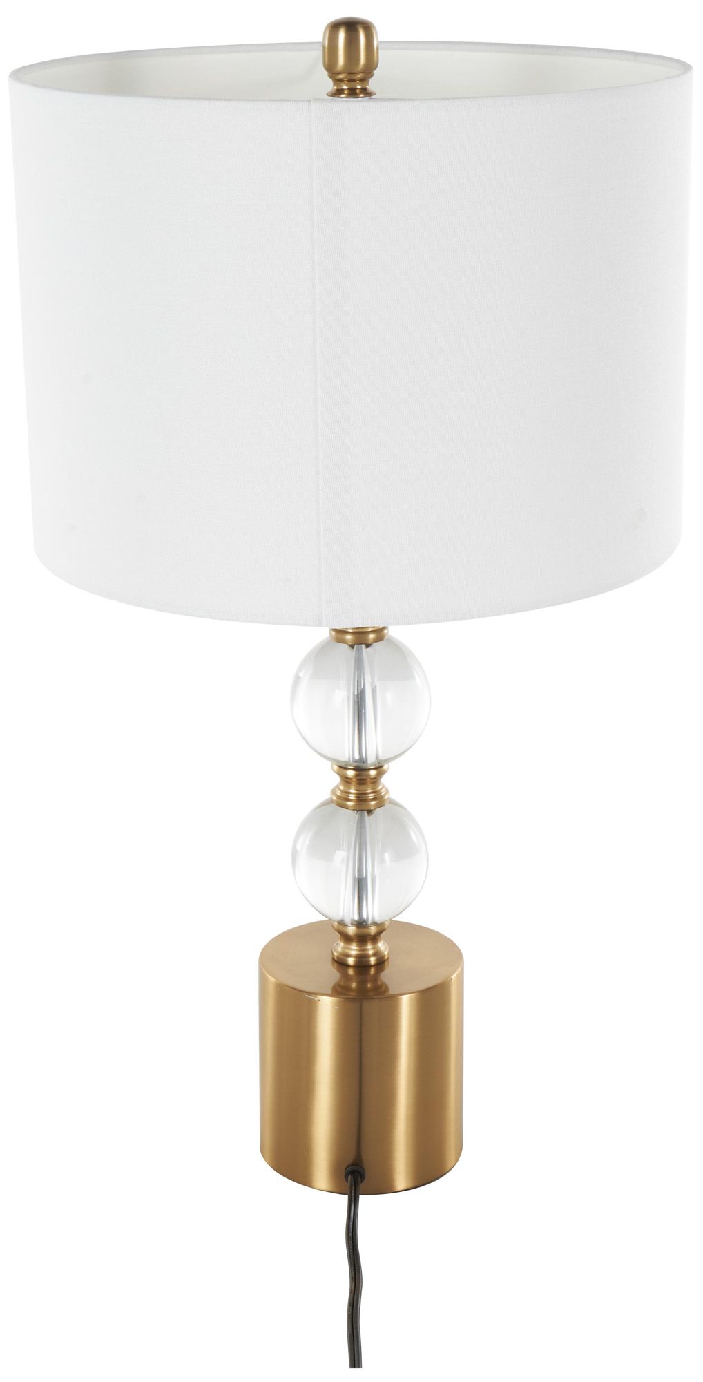 Clear Crystal Glam Table Lamp, 14" x 14" x 25"