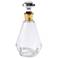 Clear Crystal Glass and Gold Band 10 3/4"H Prism Decanter