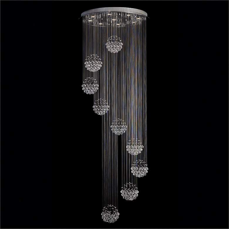 Image 1 Clear Crystal Spheres 9-Light Chandelier