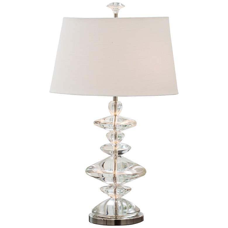 Image 1 Clear Crystal Tribal Table Lamp