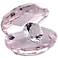 Clear Diamond in a Pink Crystal Clamshell Figurine