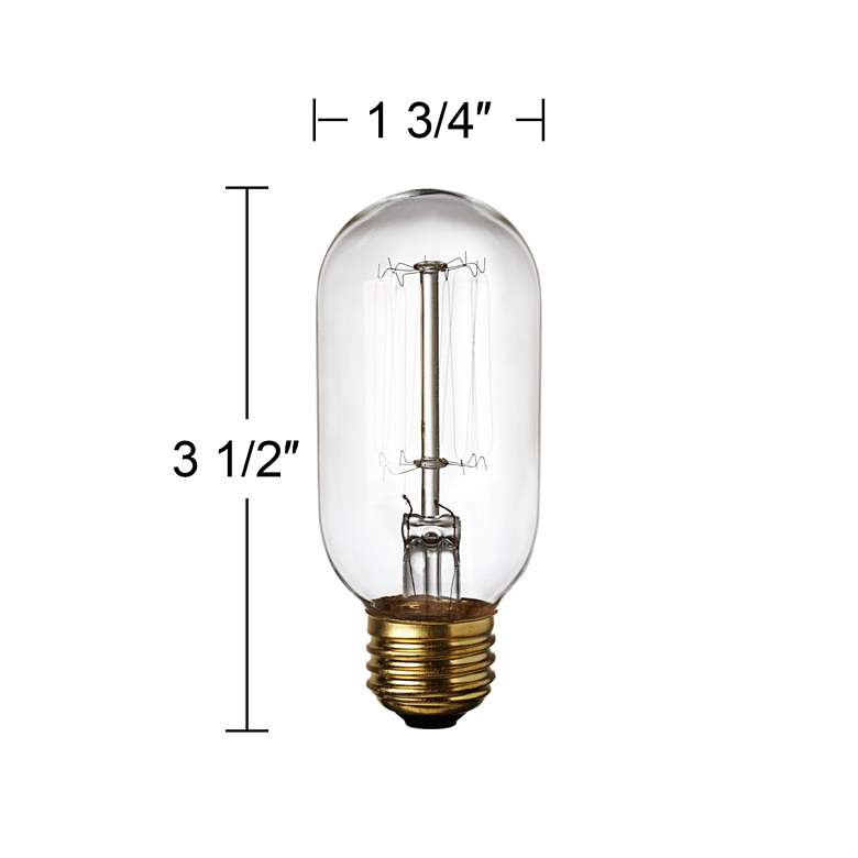 Image 5 Clear Edison Style 60 Watt Standard T14 Light Bulb 6-Pack more views
