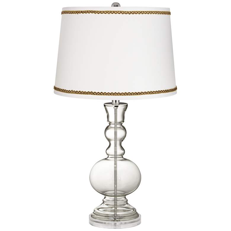 Image 1 Clear Fillable Apothecary Table Lamp with Twist Scroll Trim