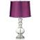 Clear Fillable - Satin Plum Shade Apothecary Table Lamp