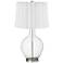 Clear Fillable White Curtain Ovo Table Lamp