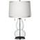 Clear Fillable White Drum Fulton Table Lamp