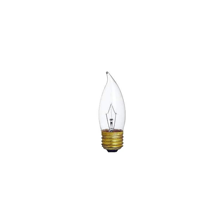 Image 1 Clear Flame Tip 60-Watt Medium Base Candelabra Light Bulb