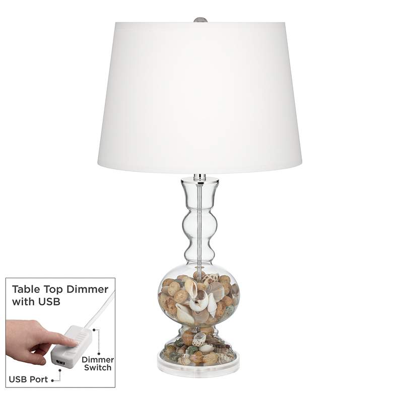 Image 1 Clear Glass Apothecary Table Lamp with Dimmer