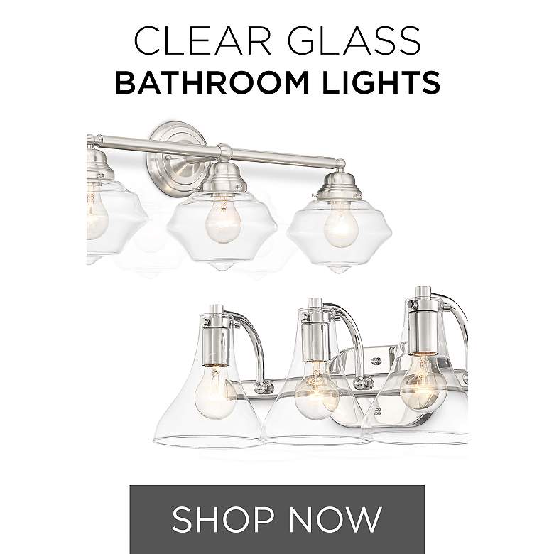 Image 1 Clear Glass Bathroom Lights
