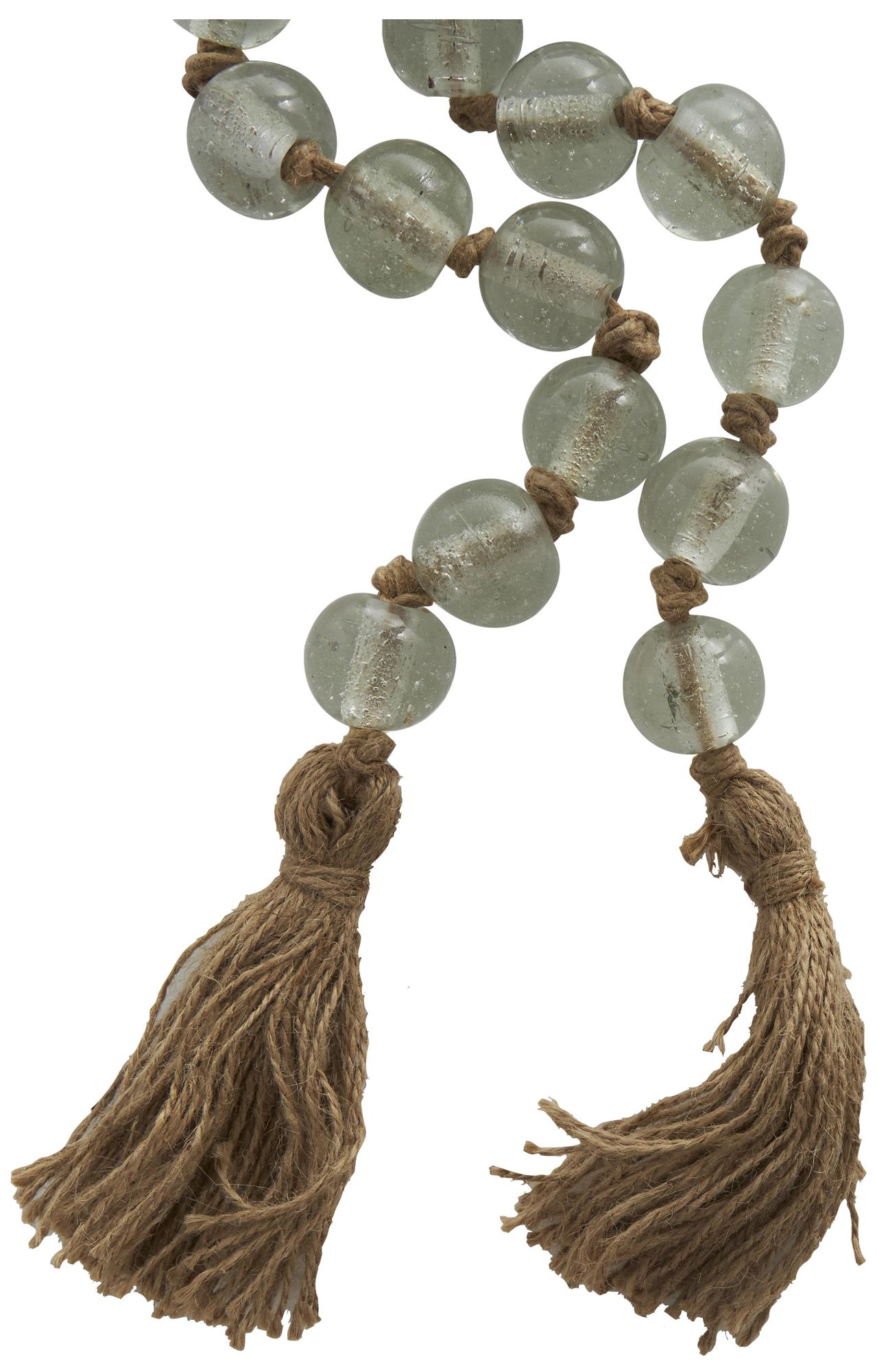 Image 2 Clear Glass Bohemian Garland with Tassel, 45" x 1" x 1" more views