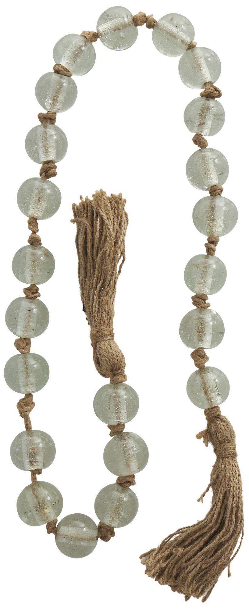 Image 5 Clear Glass Bohemian Garland with Tassel, 45" x 1" x 1" more views