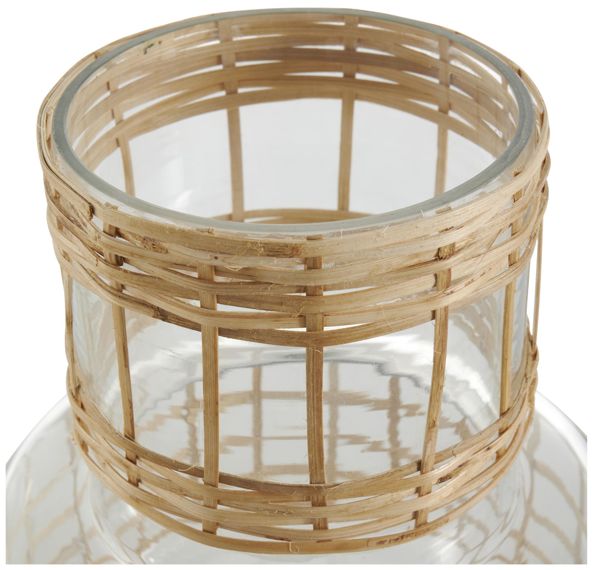 Image 3 Clear Glass Bohemian Vase, S/2 12", 9"H more views