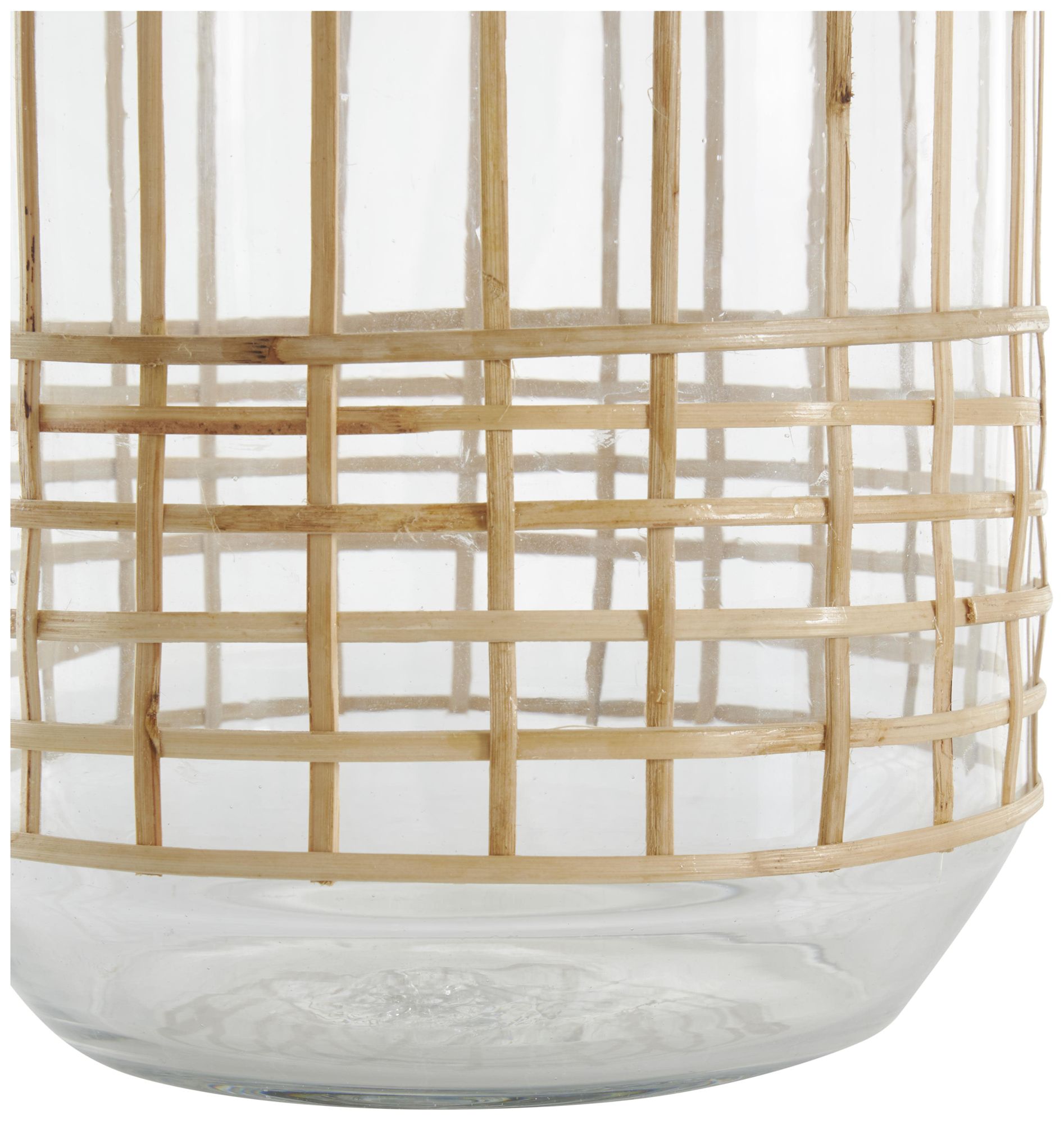 Image 3 Clear Glass Bohemian Vase, S/2 15", 13"H more views